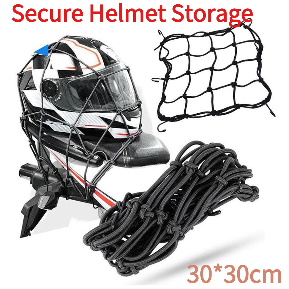 Motorcycle Gear Wall Mount - Universal Motorcycle Cargo Net Luggage Net