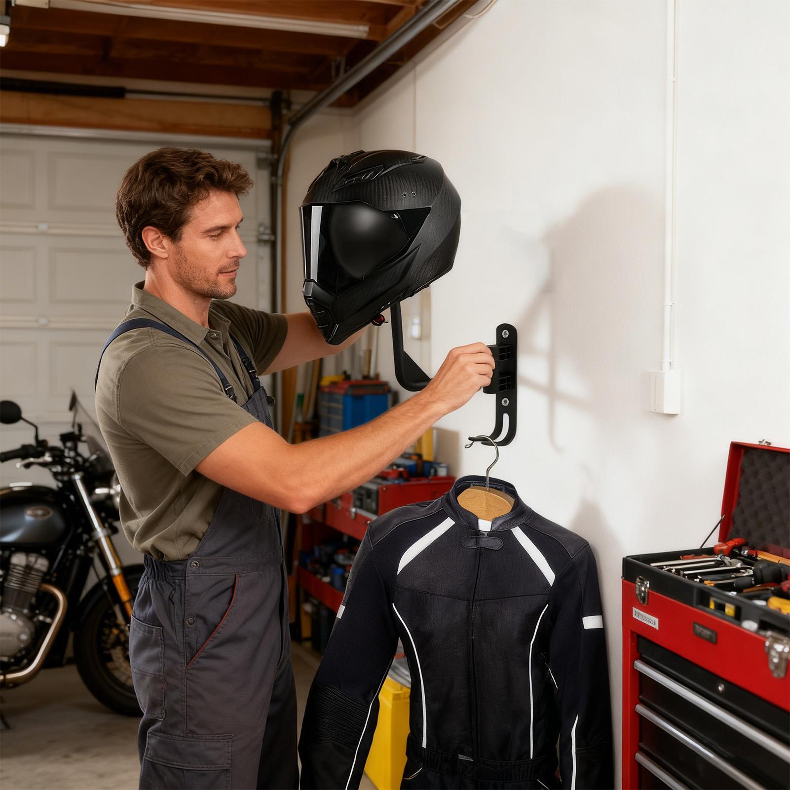 Motorcycle Helmet Rack Wall Mo - Motorcycle Gear Wall Mount 评论和价格