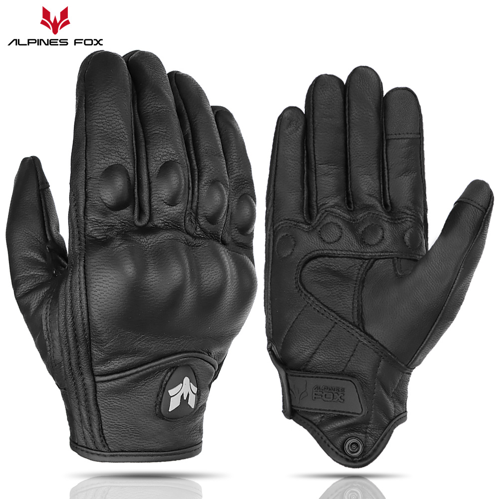 Retro Motorcycle Leather Glove - Motorcycle Gear Fox 评论和价格