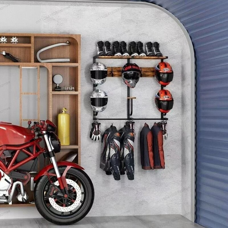 Wall-mounted helmet rack, mult - Motorcycle Gear Wall Mount 评论和价格
