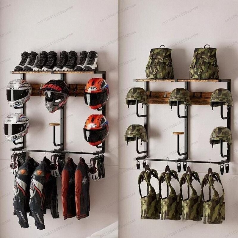 Wall-mounted helmet rack, mult - Motorcycle Gear Wall Mount 评论和价格