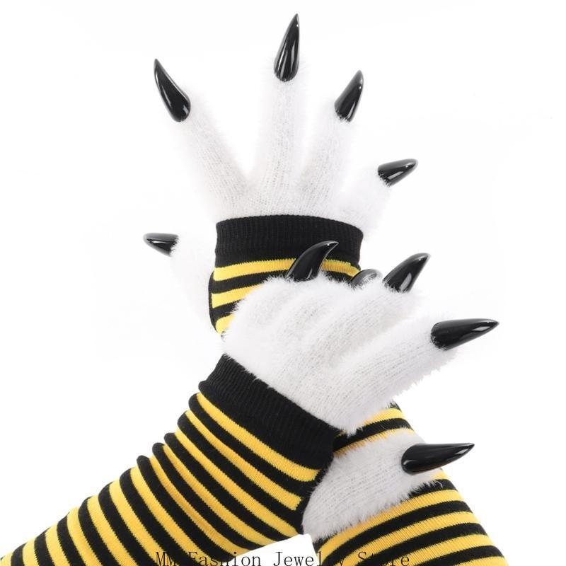Faux Furs Plush Cats Paws Glov - Motorcycle Gear Fox 评论和价格