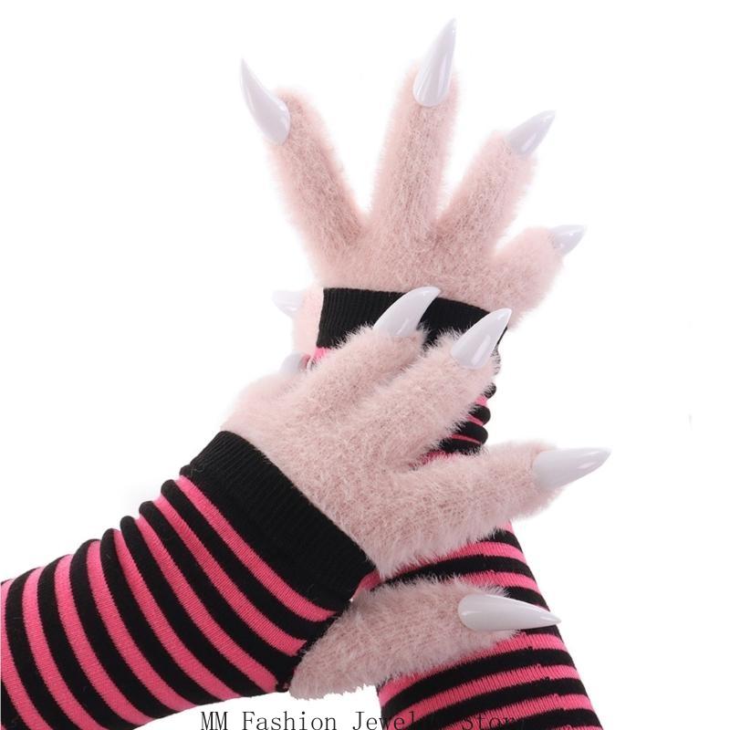 Faux Furs Plush Cats Paws Glov - Motorcycle Gear Fox 评论和价格