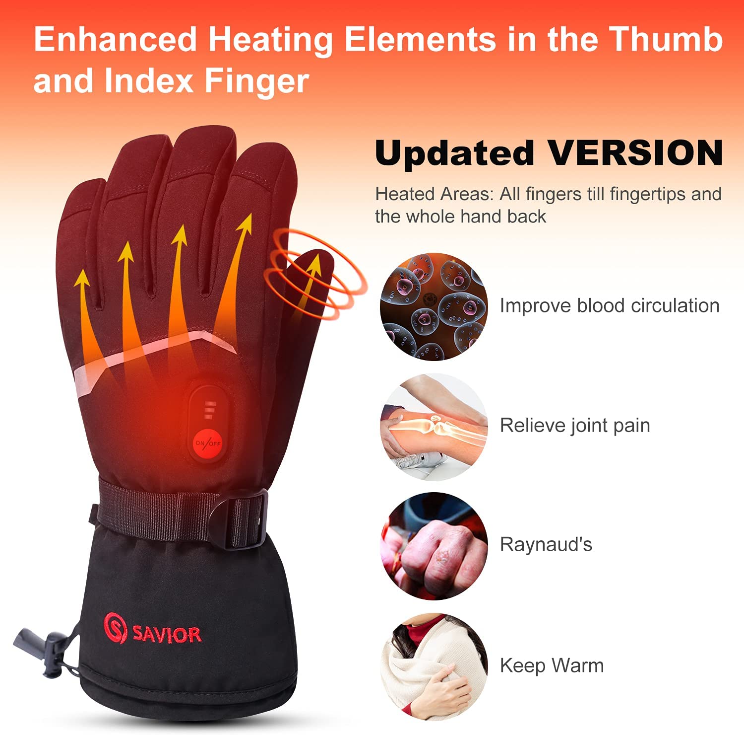 SNOW DEER Winter Heated Gloves - Motorcycle Gear For Winter 评论和价格