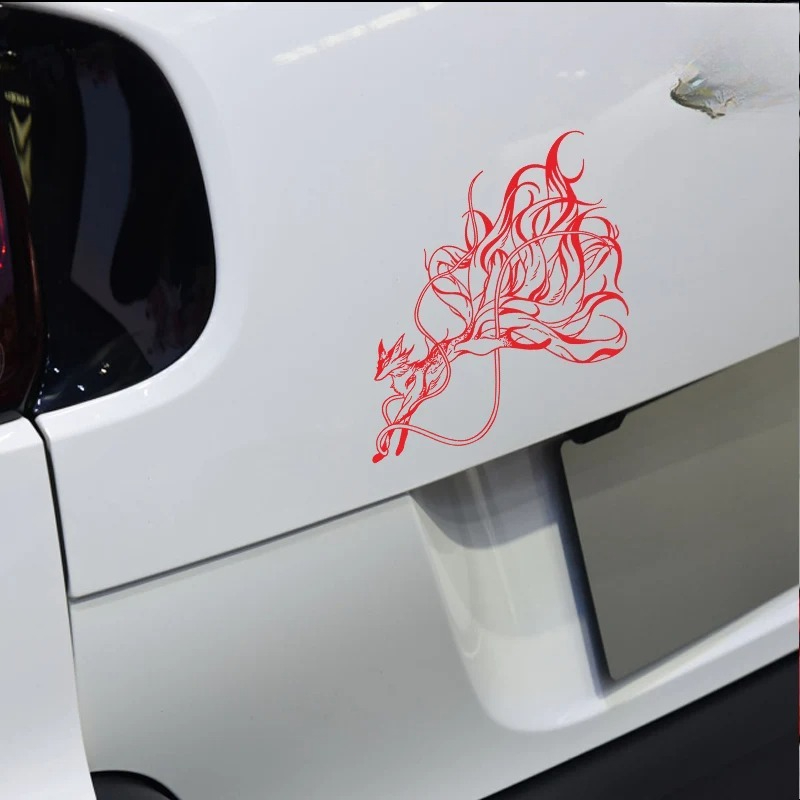 Nine Tailed Fox Car Sticker Sc - Motorcycle Gear Fox 评论和价格