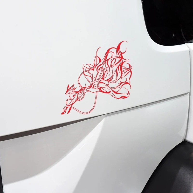 Nine Tailed Fox Car Sticker Sc - Motorcycle Gear Fox 评论和价格