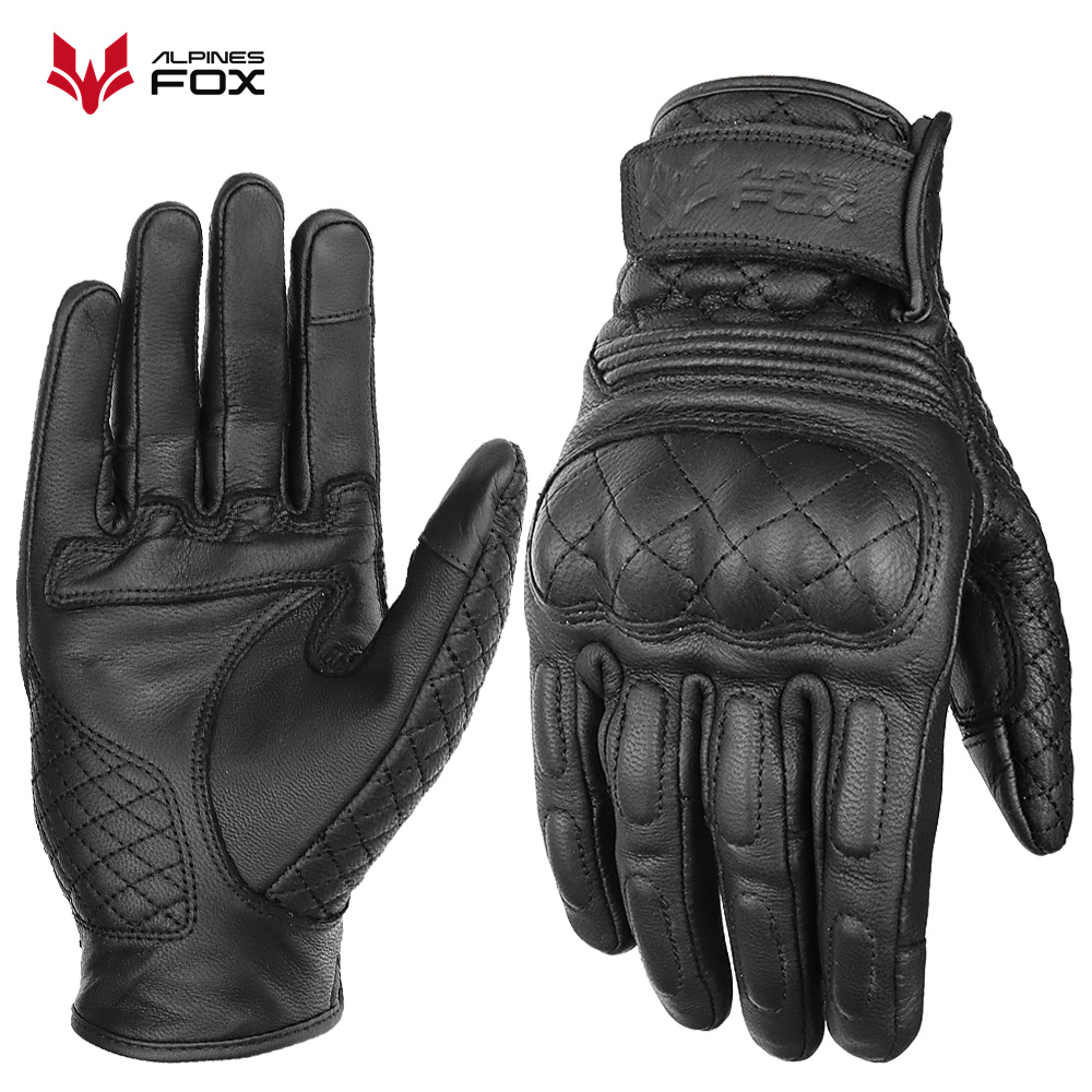 Retro Motorcycle Gloves Real L - Motorcycle Gear Fox 评论和价格